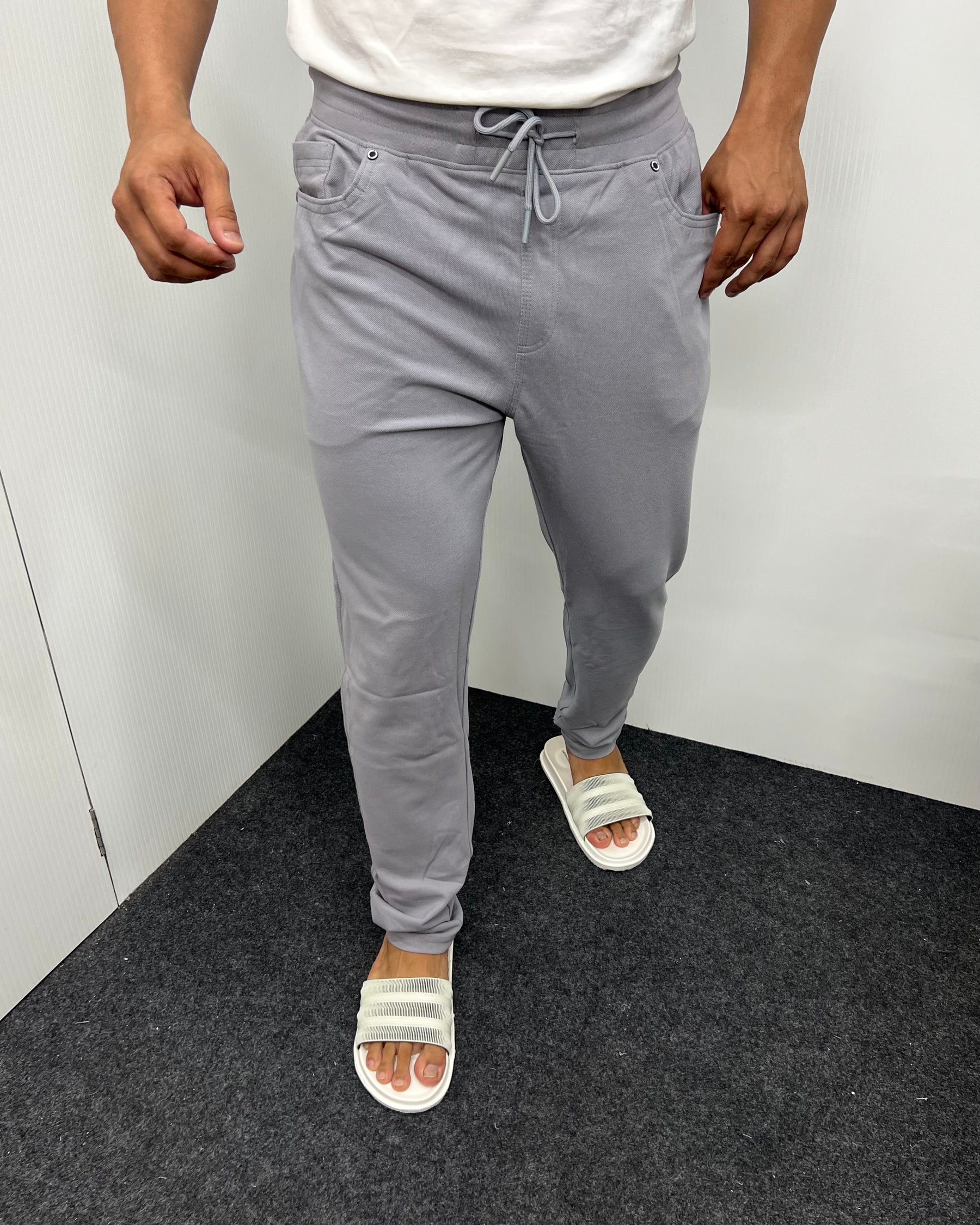 Light Gray Premium Cotton Matty Track Pant