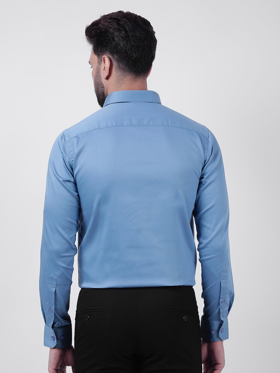 Plain Cotton Pastel Blue Shirt