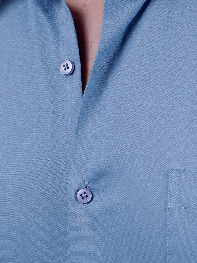 Plain Cotton Pastel Blue Shirt