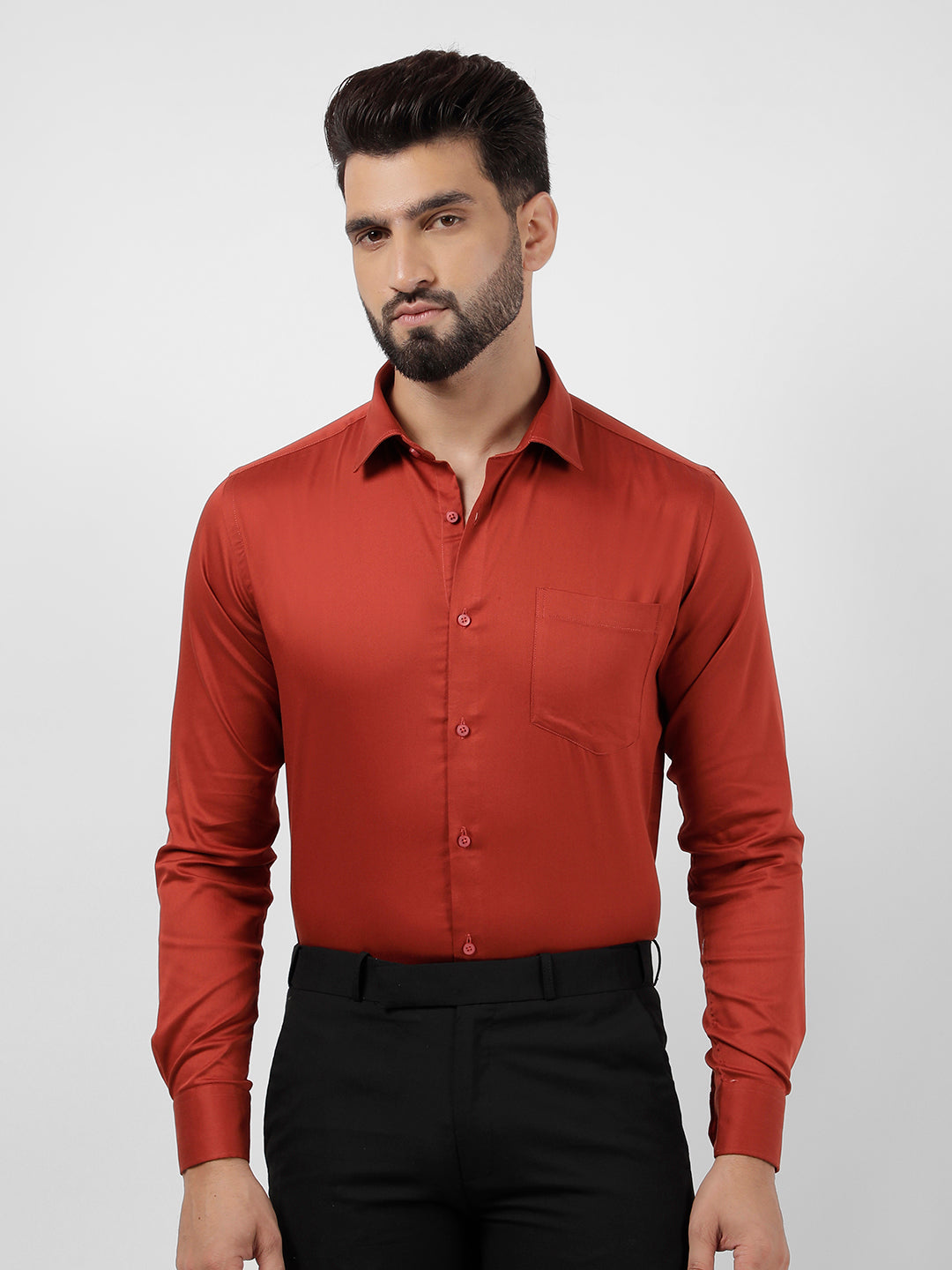 Plain Cotton Carrot Shirt