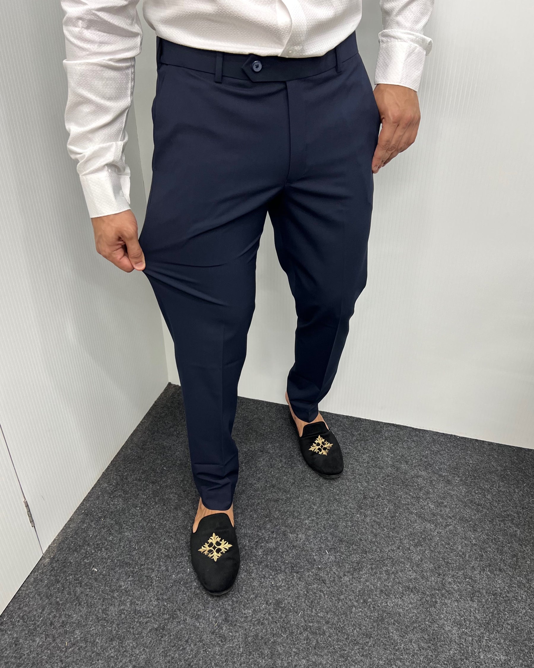 Navy Blue Flexiwaist Business Class Formal Pant