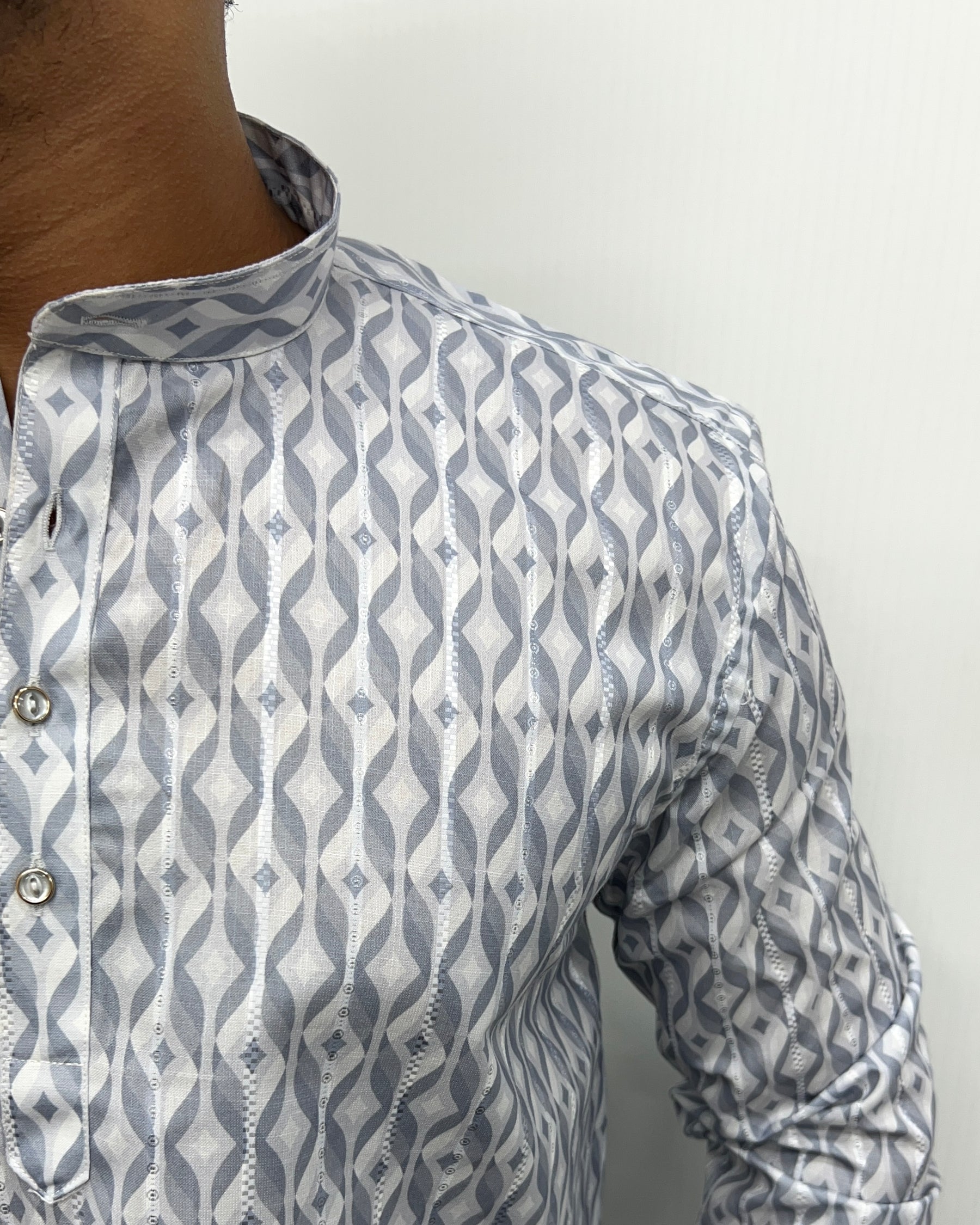 Jari Fabric Printed Premium Short Kurta