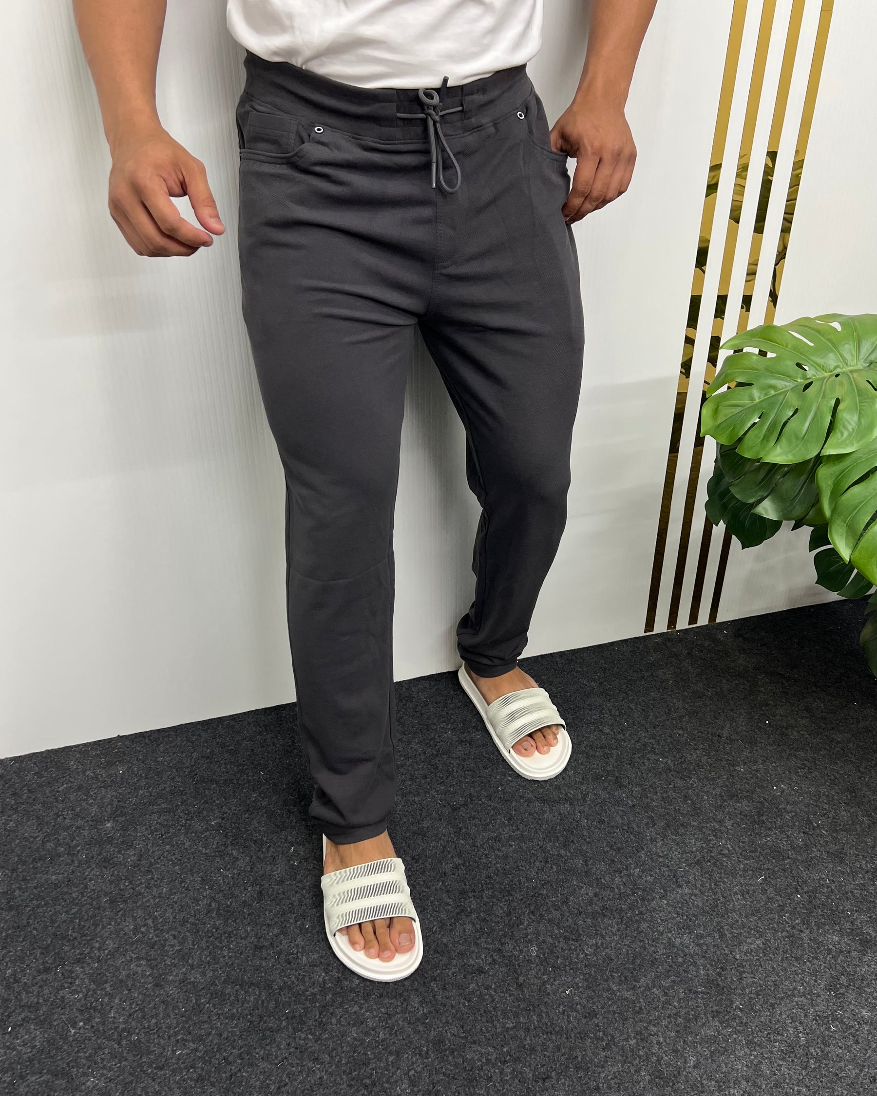 Dark Gray Premium Cotton Matty Track Pant