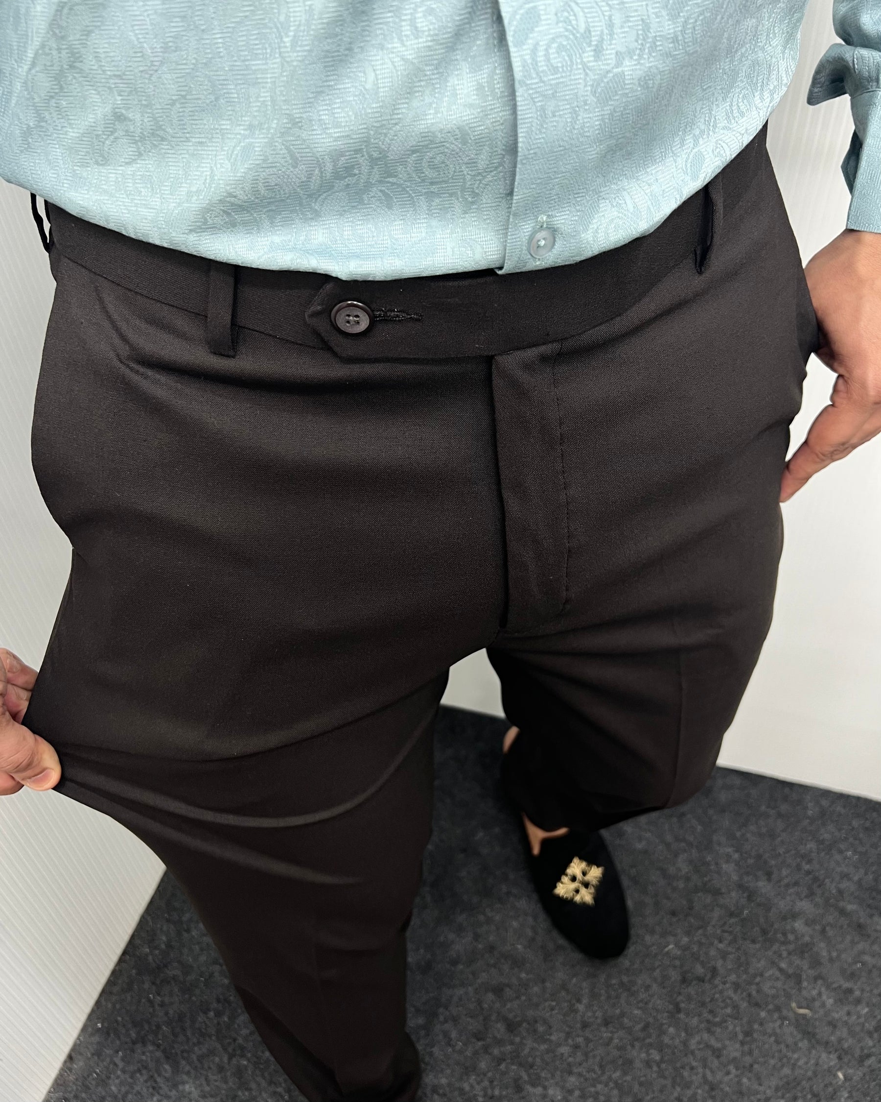 Dark Brown Flexiwaist Business Class Formal Pant