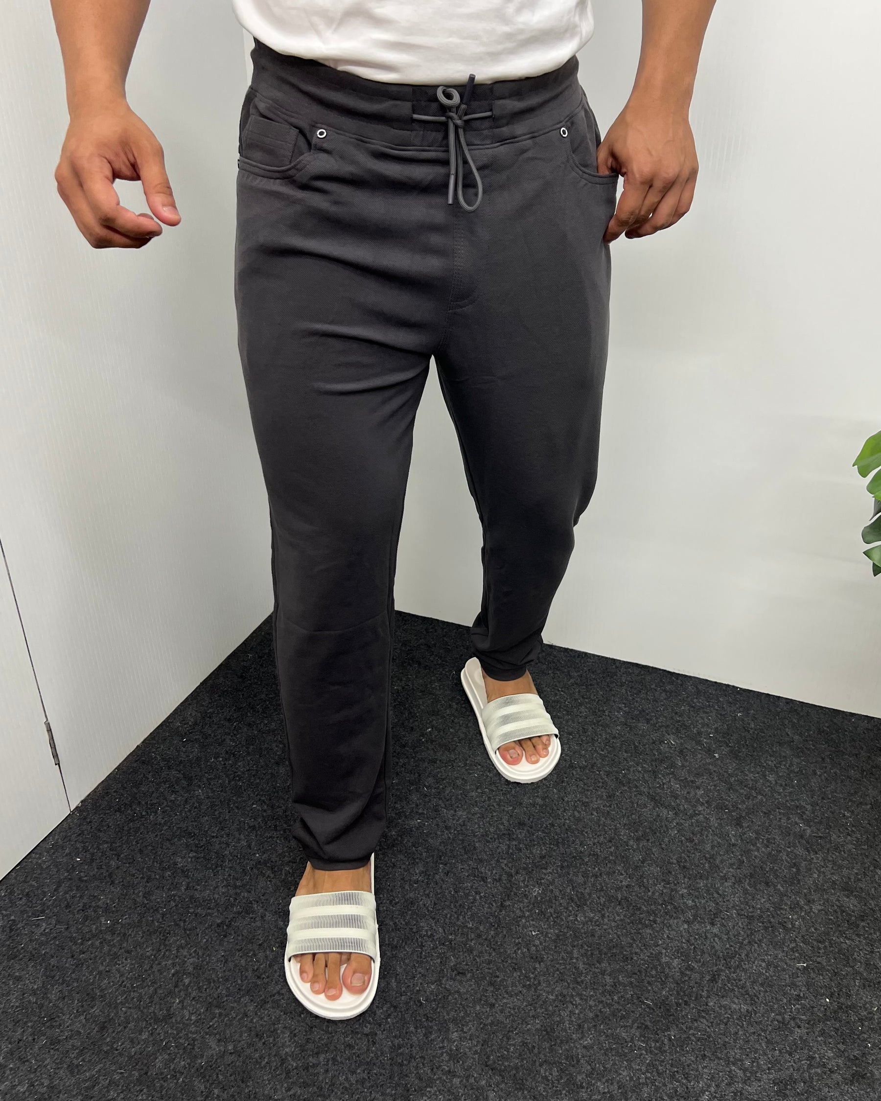 Dark Gray Premium Cotton Matty Track Pant