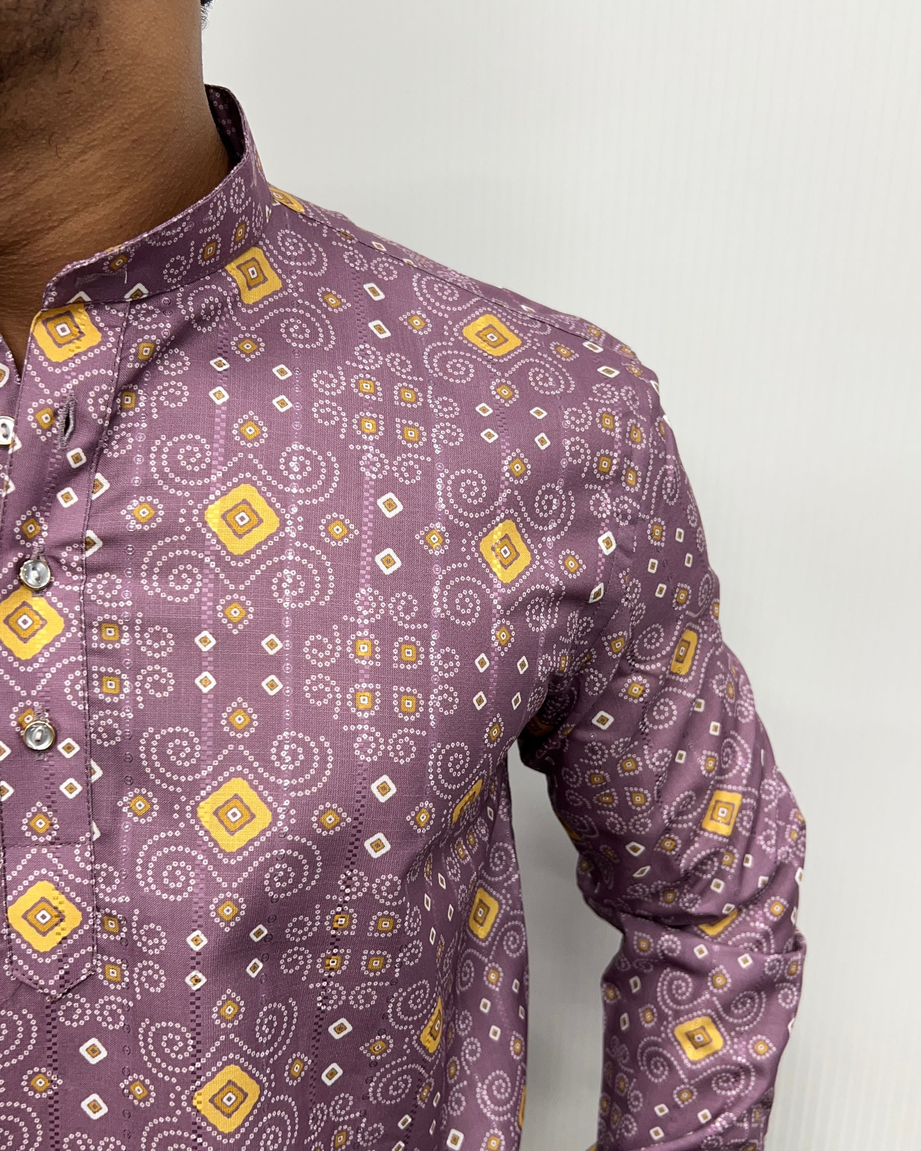 Jari Fabric Printed Premium Short Kurta