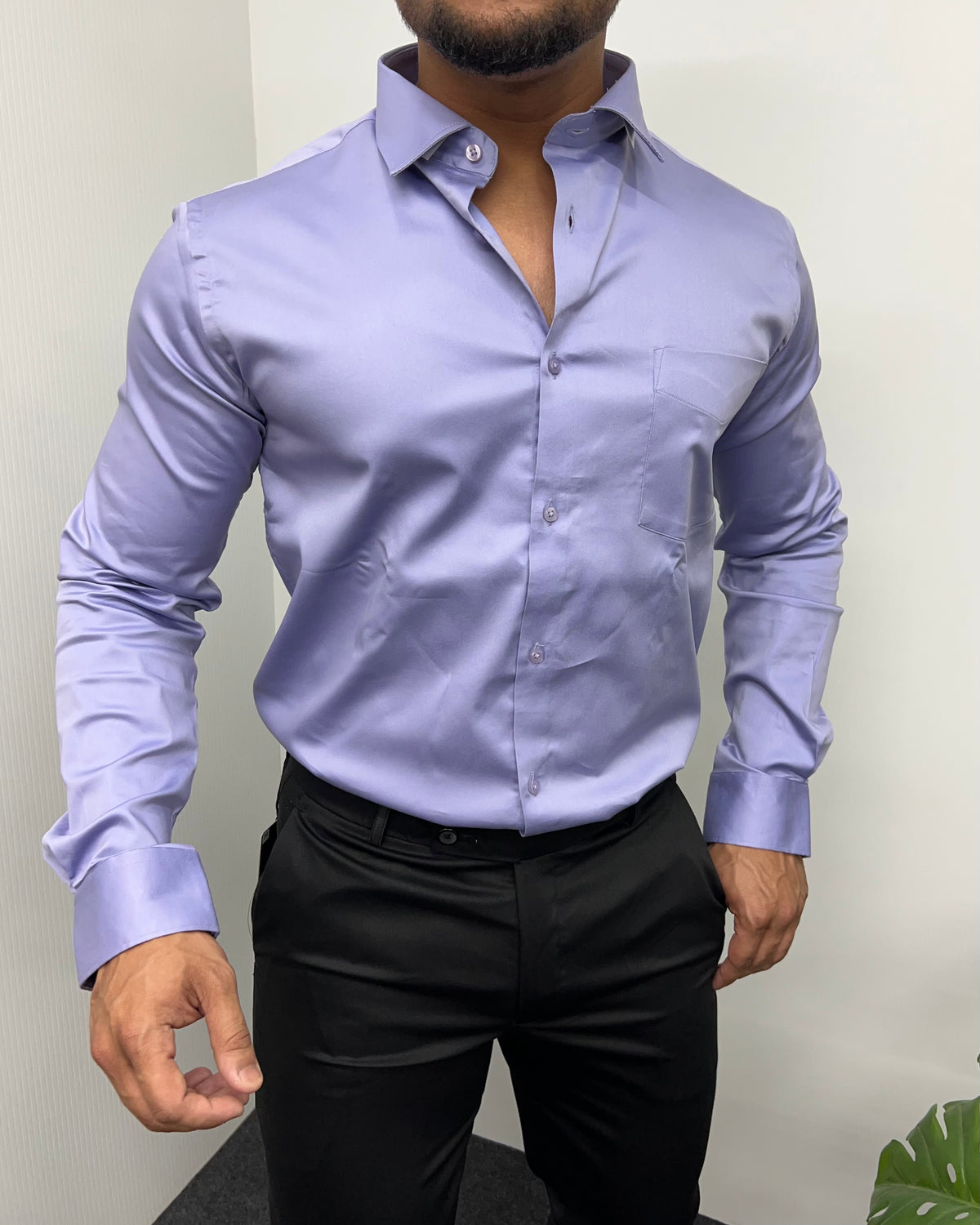 Pastel Cotton Satin Shirt