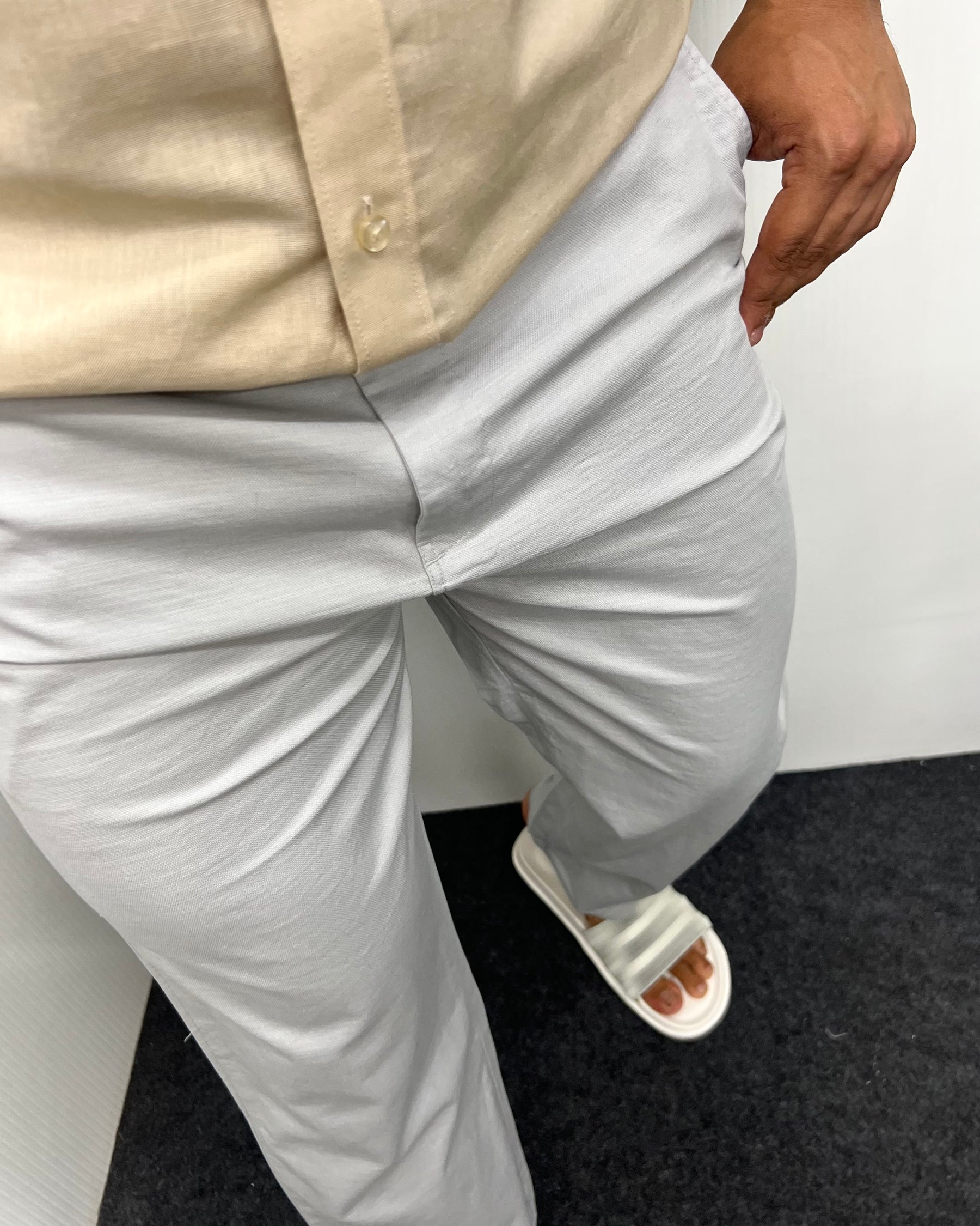 Light Gray Imported Dobby Baggy Pant