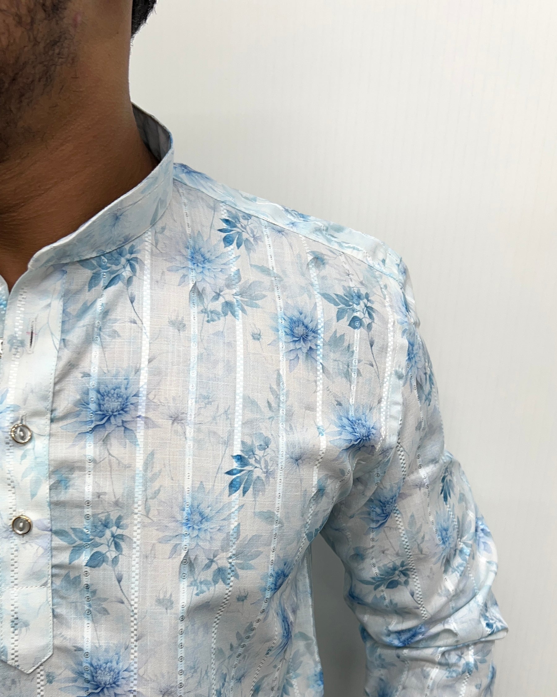 Jari Fabric Printed Premium Short Kurta