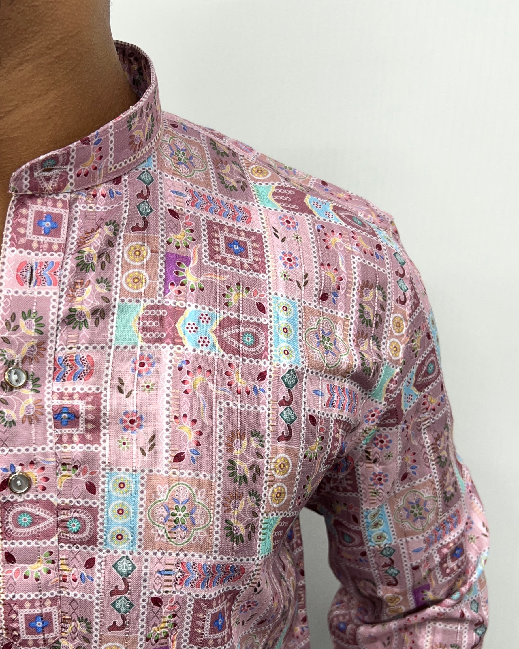 Jari Fabric Printed Premium Short Kurta