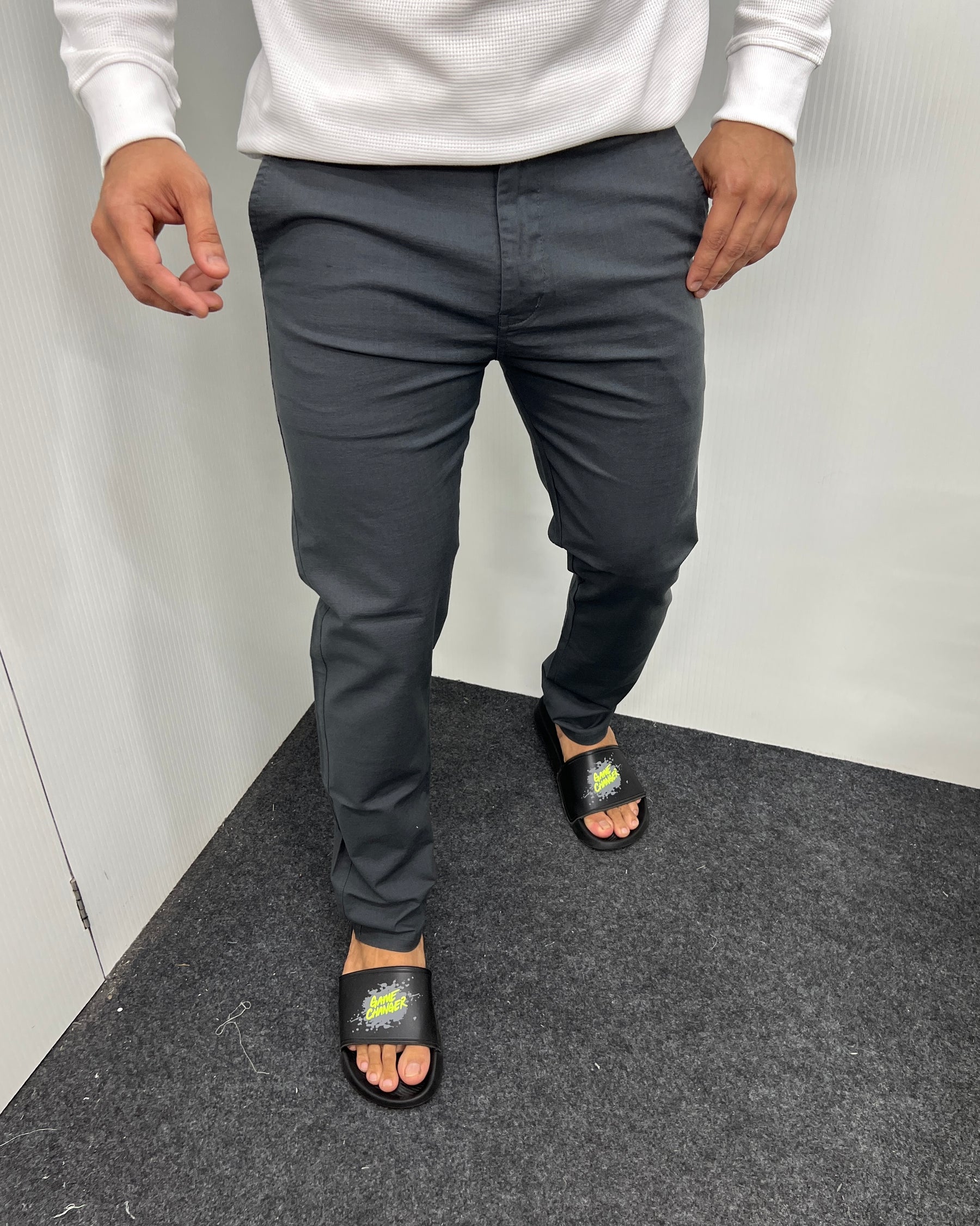 Mill Made Dark Gray Cotton Linen Pant
