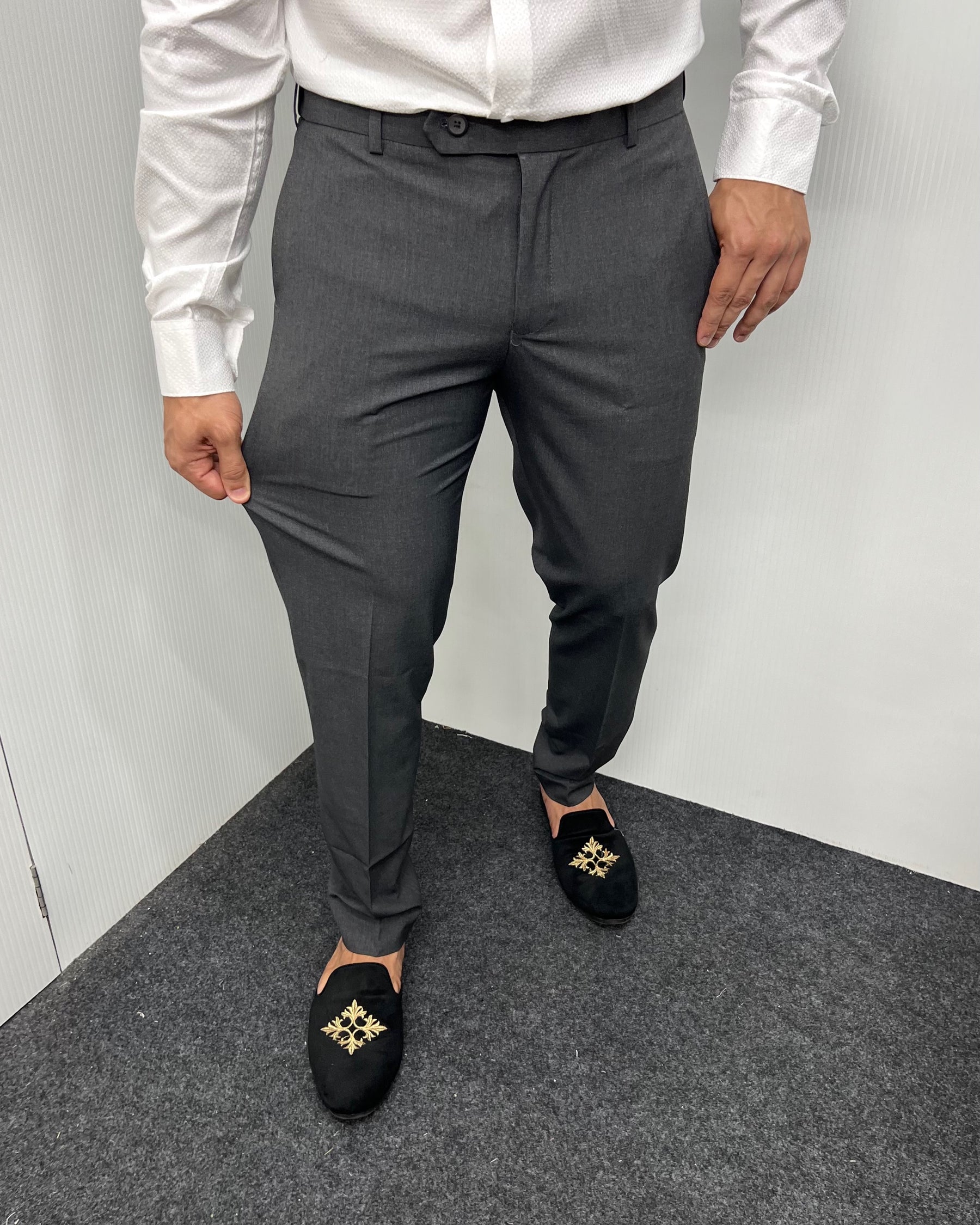 Cement Gray Flexiwaist Business Class Formal Pant