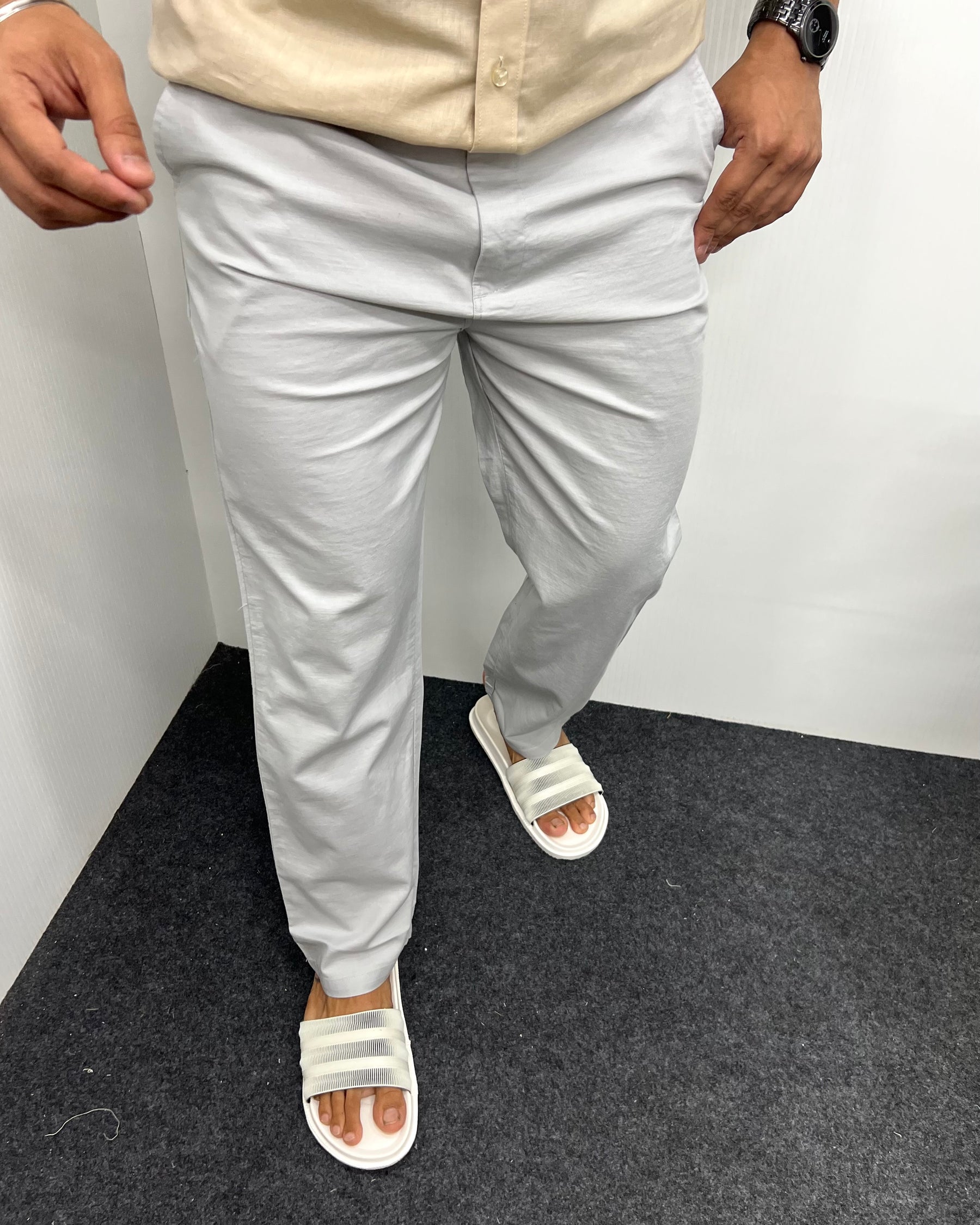 Light Gray Imported Dobby Baggy Pant