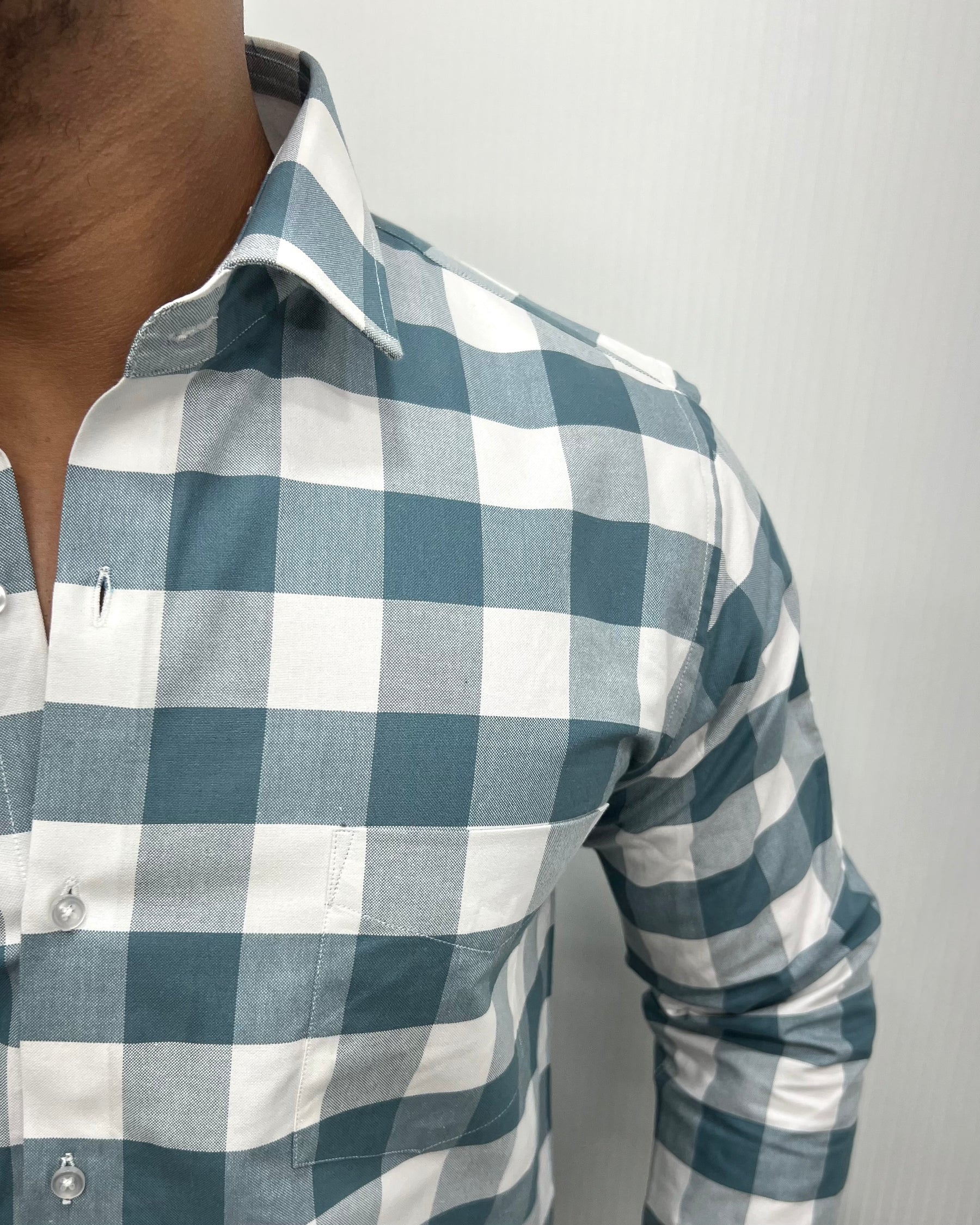 Sea Green Checkered Shirt