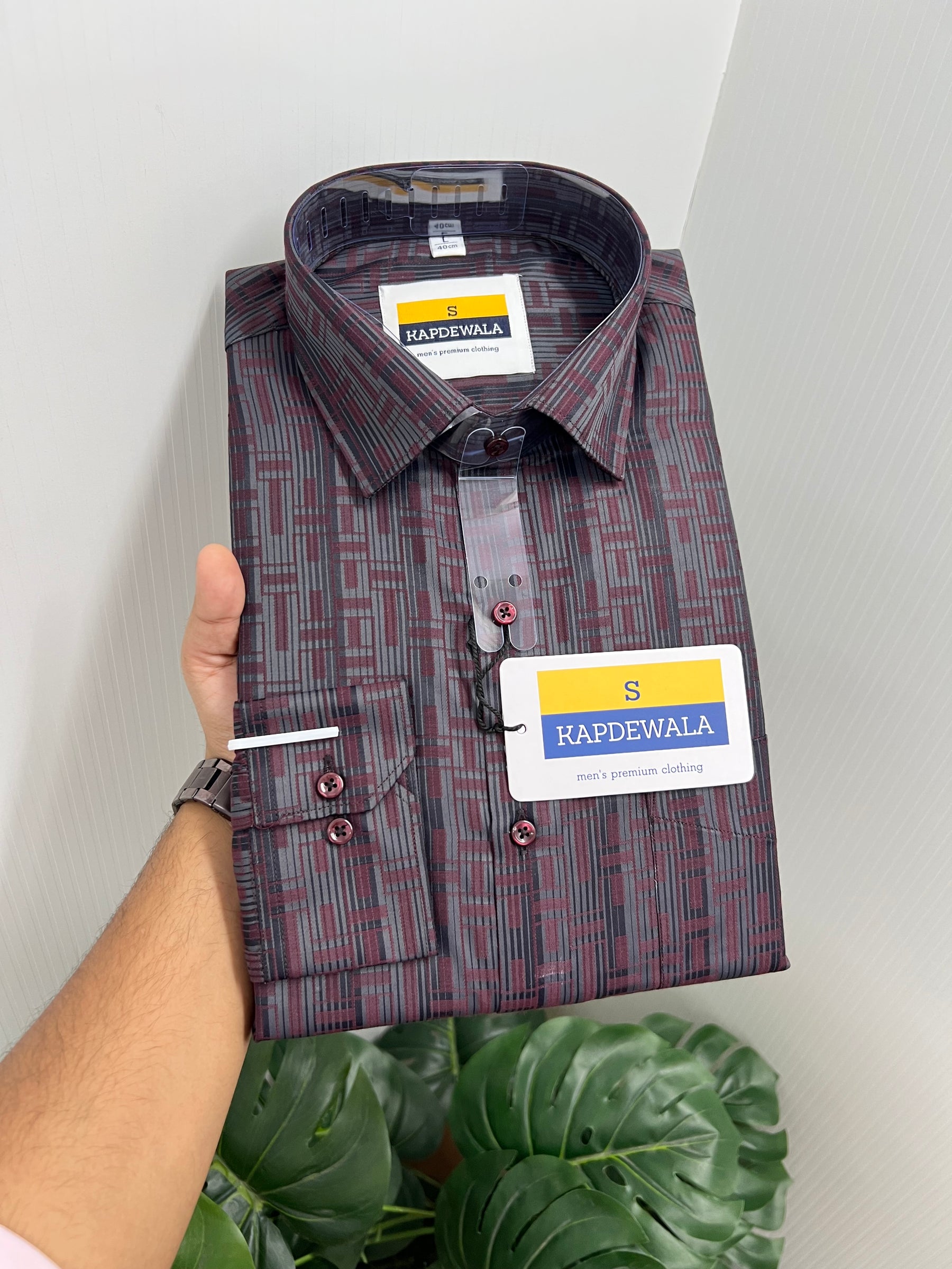 Maroon Premium Giza Finish Shirt