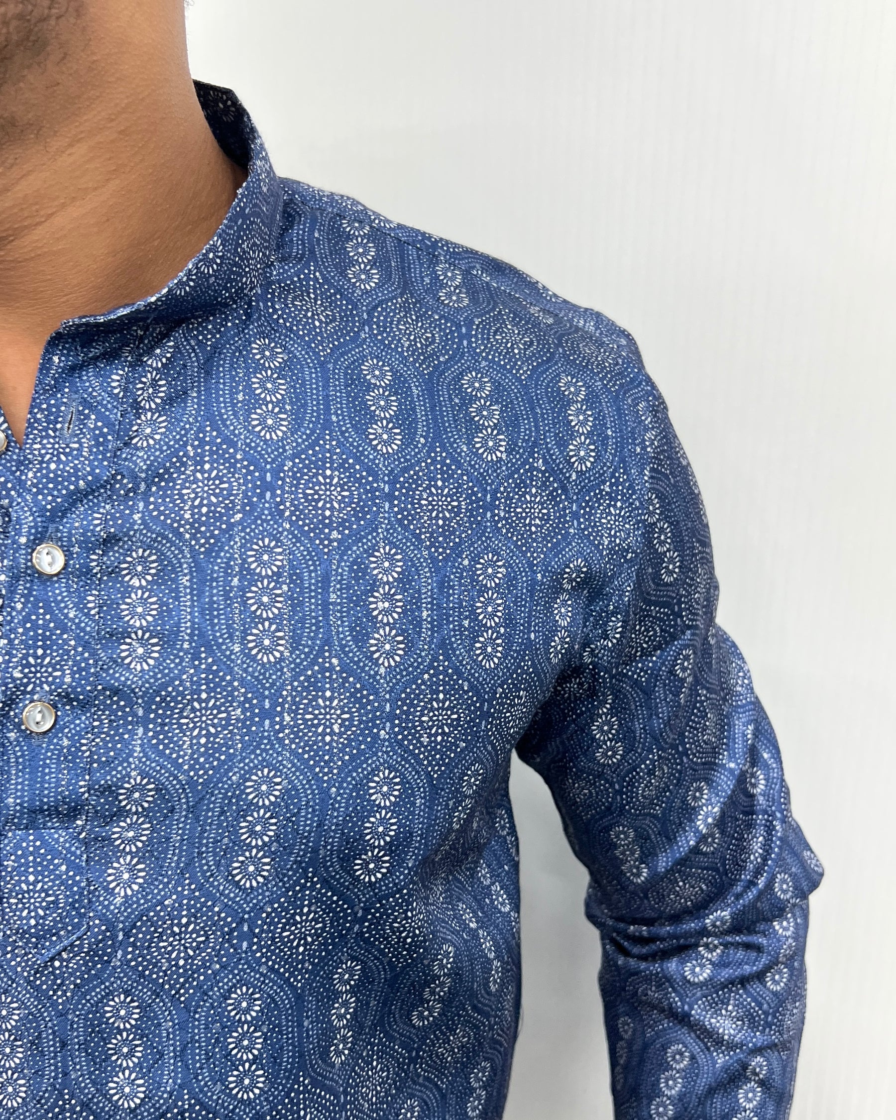 Jari Fabric Printed Premium Short Kurta