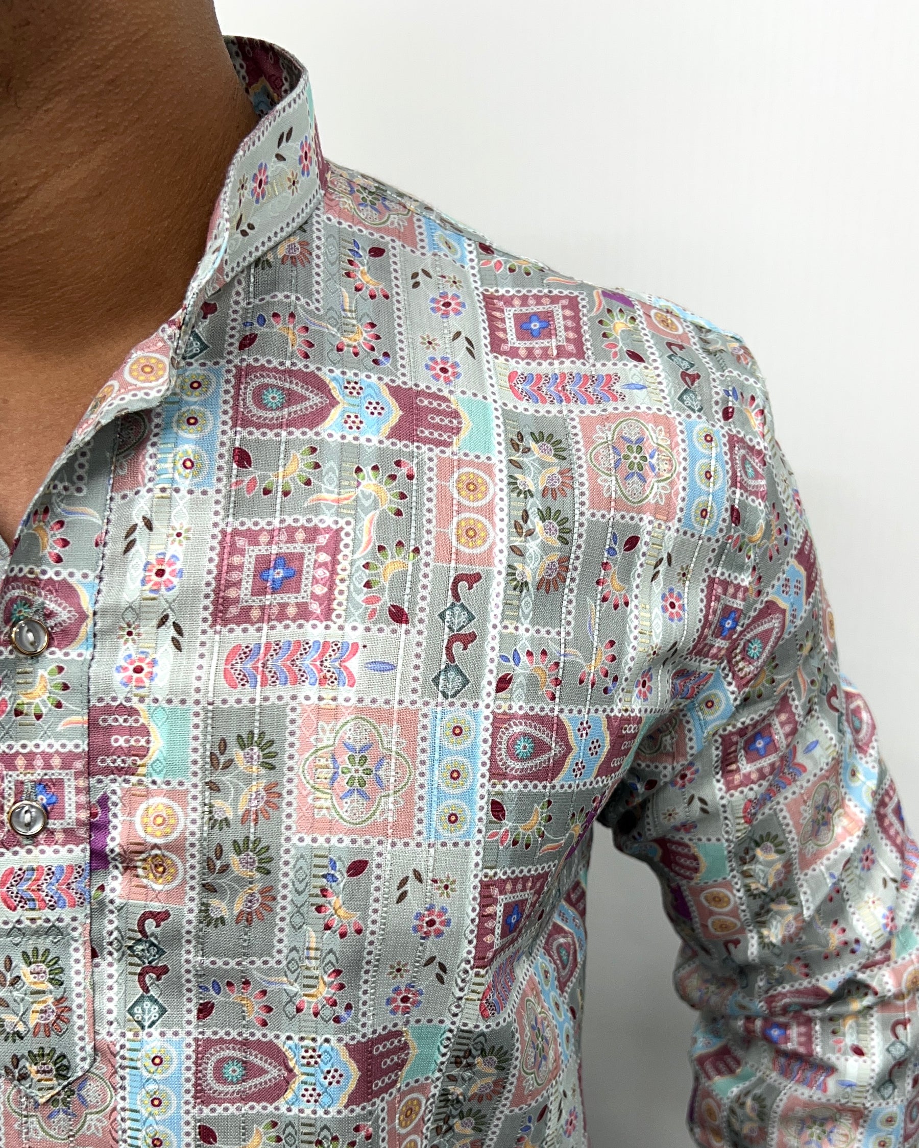Jari Fabric Printed Premium Short Kurta