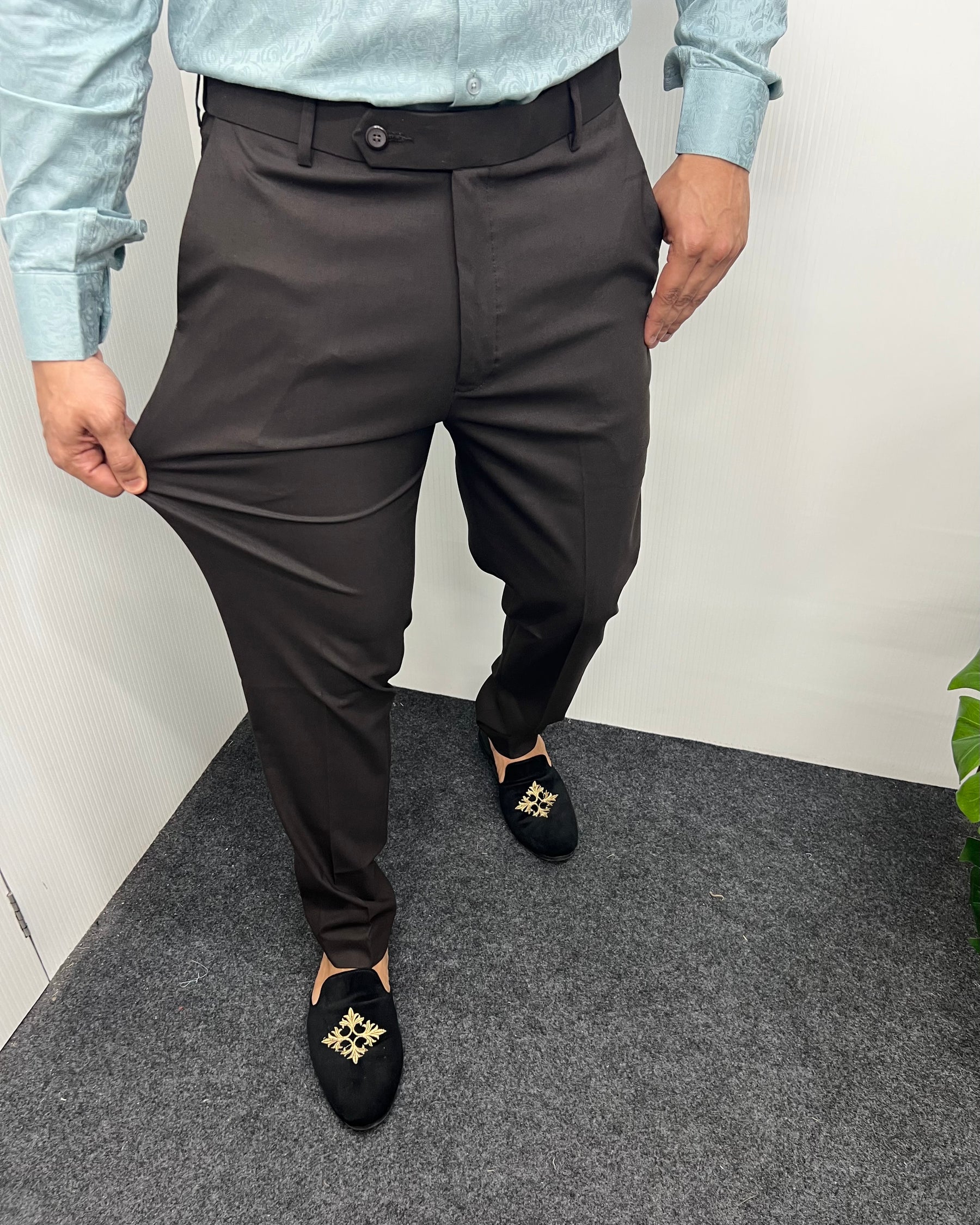 Dark Brown Flexiwaist Business Class Formal Pant