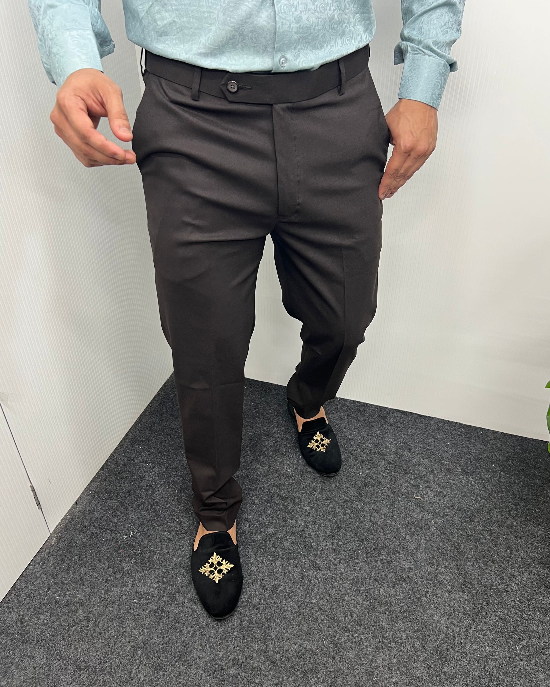 Dark Brown Flexiwaist Business Class Formal Pant