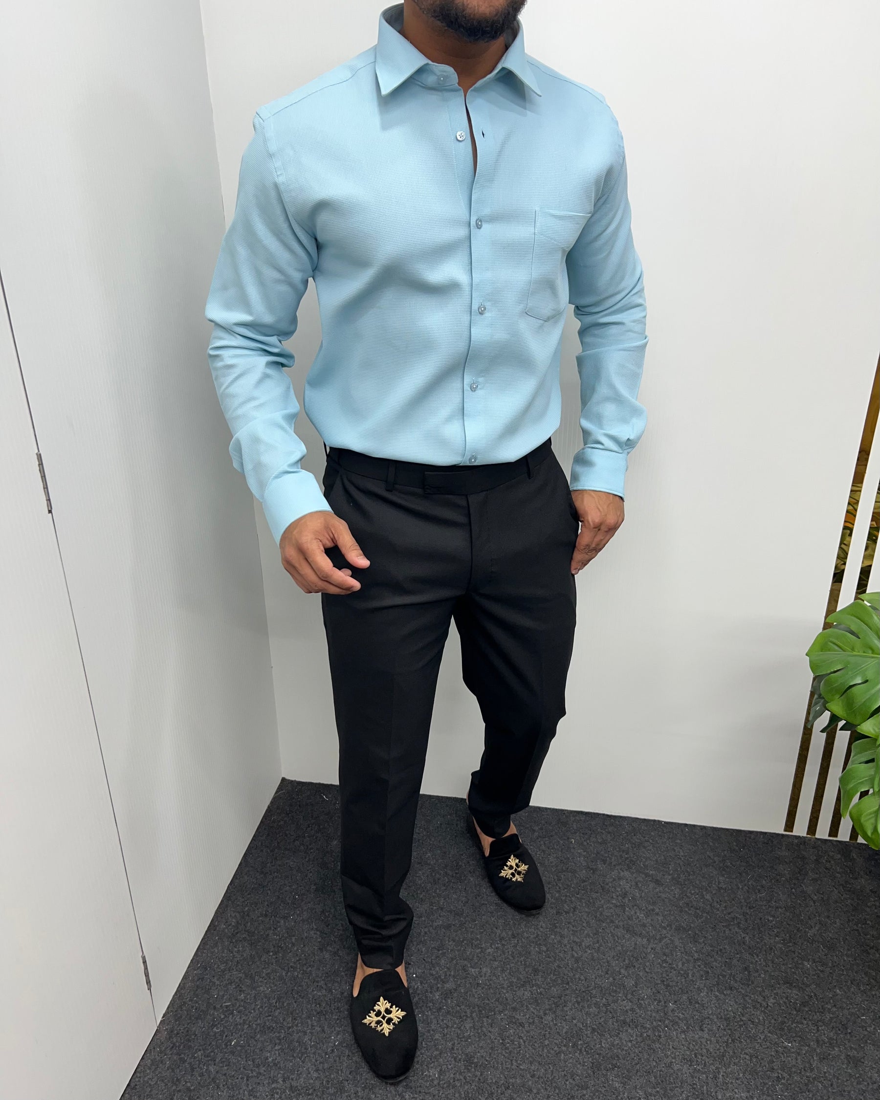 Ocean Premium Cotton Polyblend Waffle Shirt