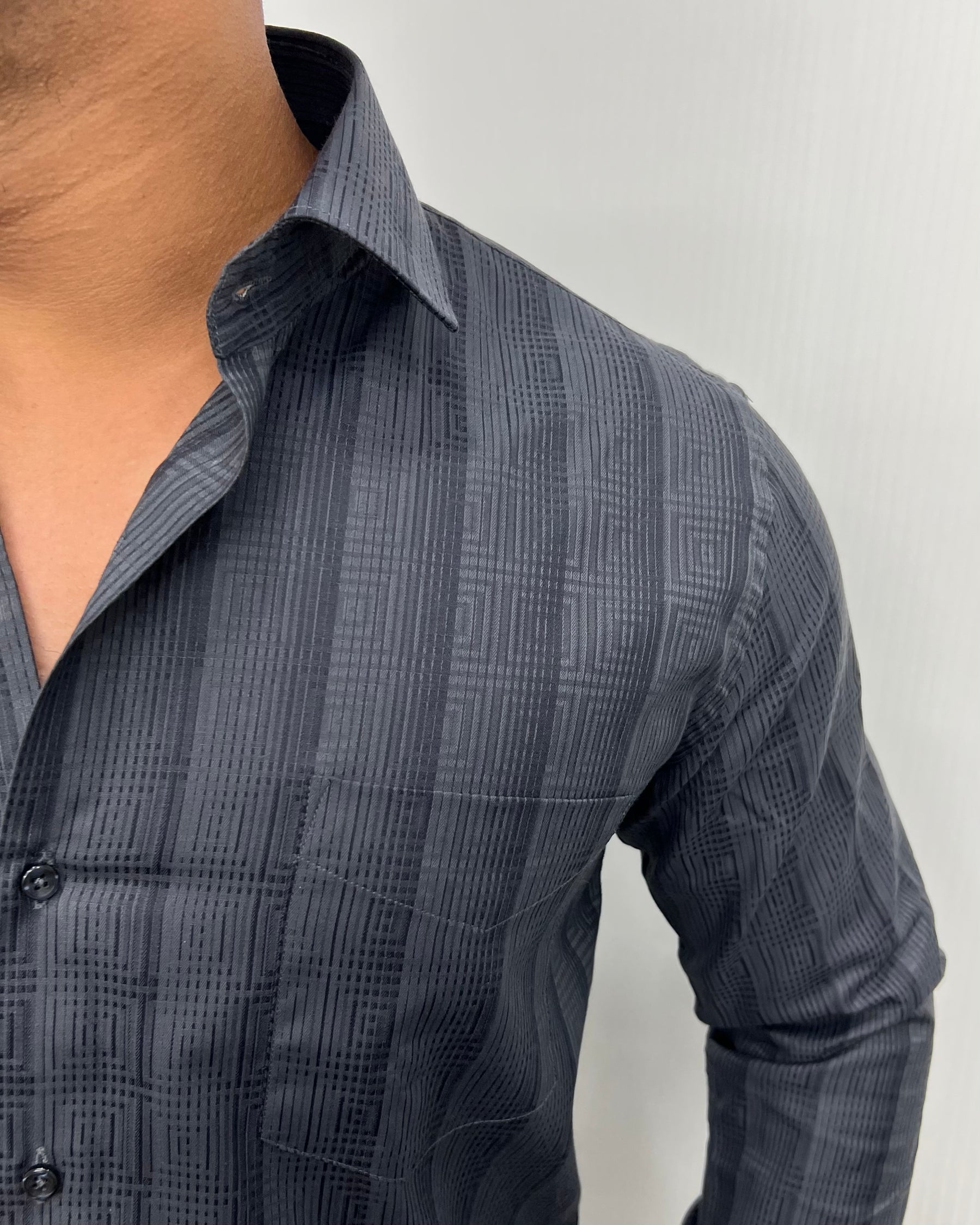 Jet Gray Premium Giza Finish Shirt