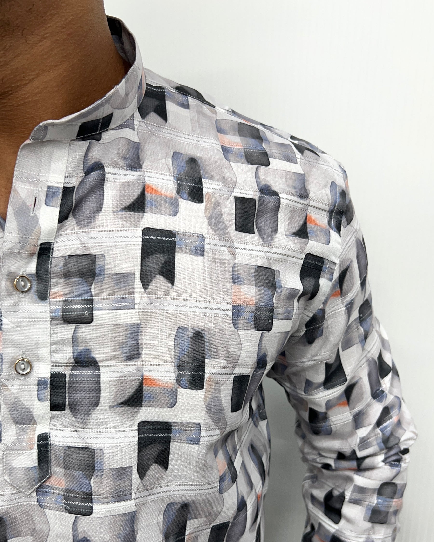 Jari Fabric Printed Premium Short Kurta