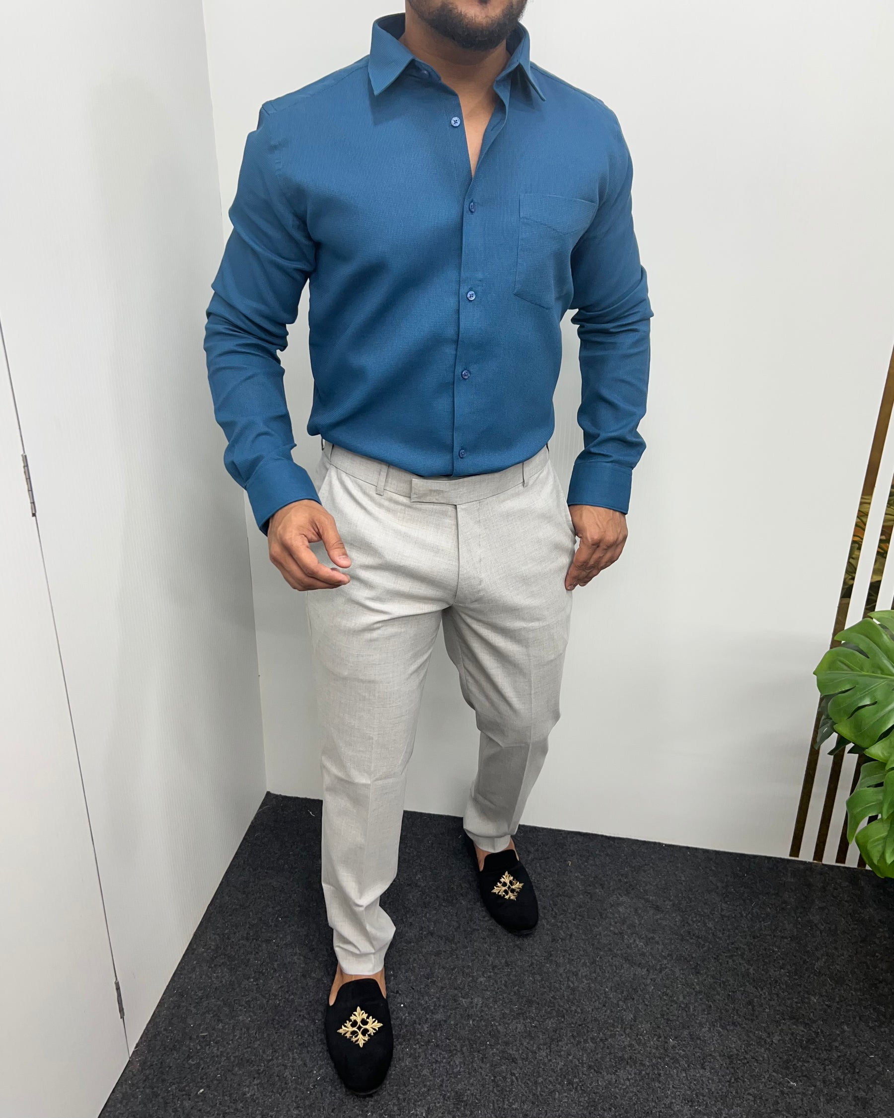 Chintamani Premium Cotton Polyblend Waffle Shirt
