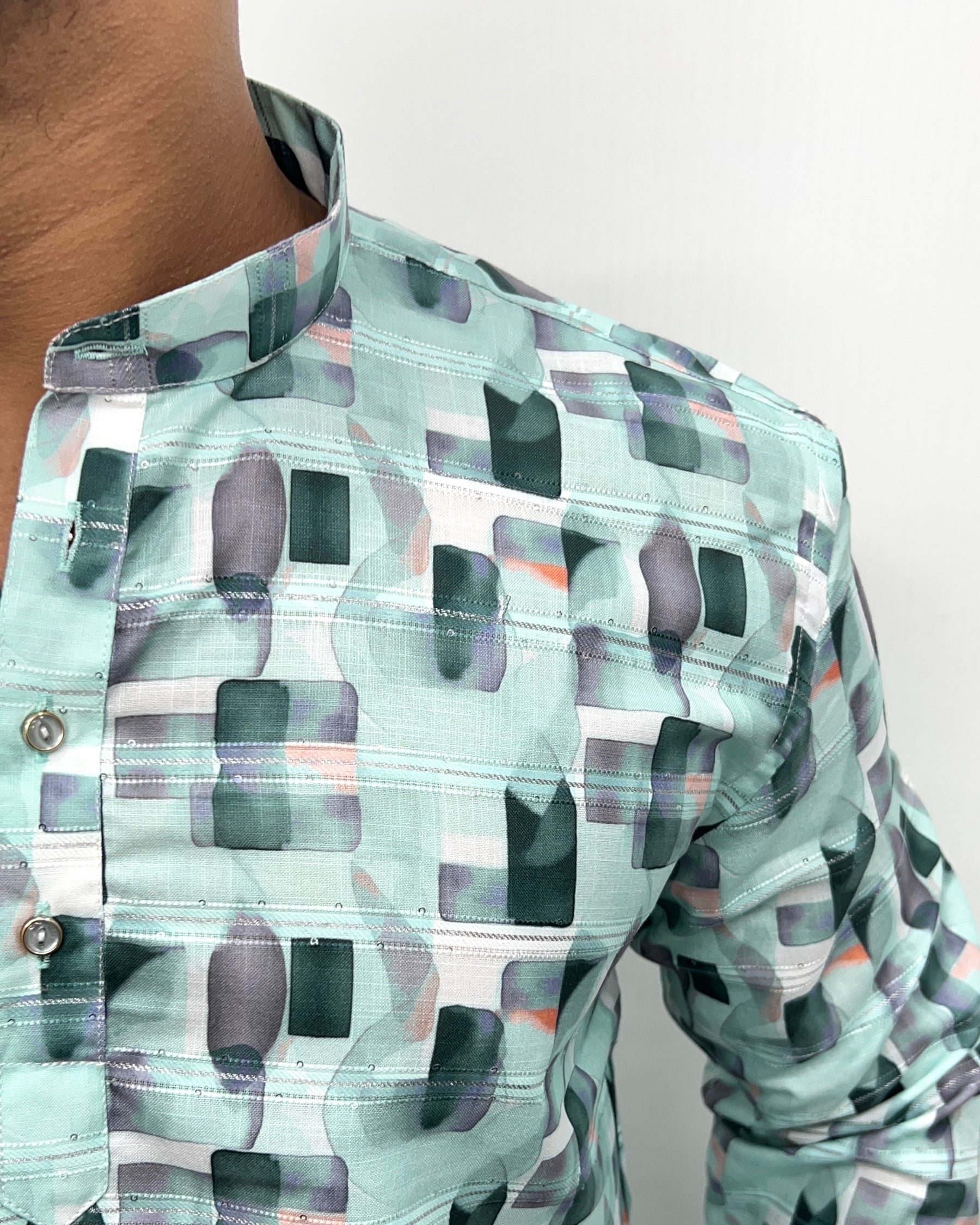 Jari Fabric Printed Premium Short Kurta