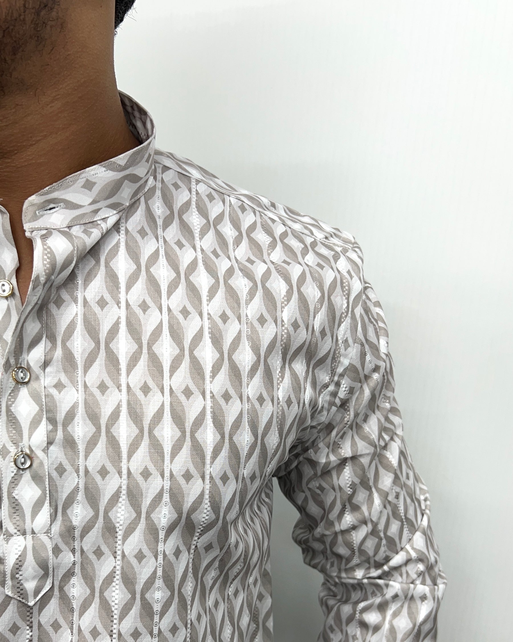 Jari Fabric Printed Premium Short Kurta