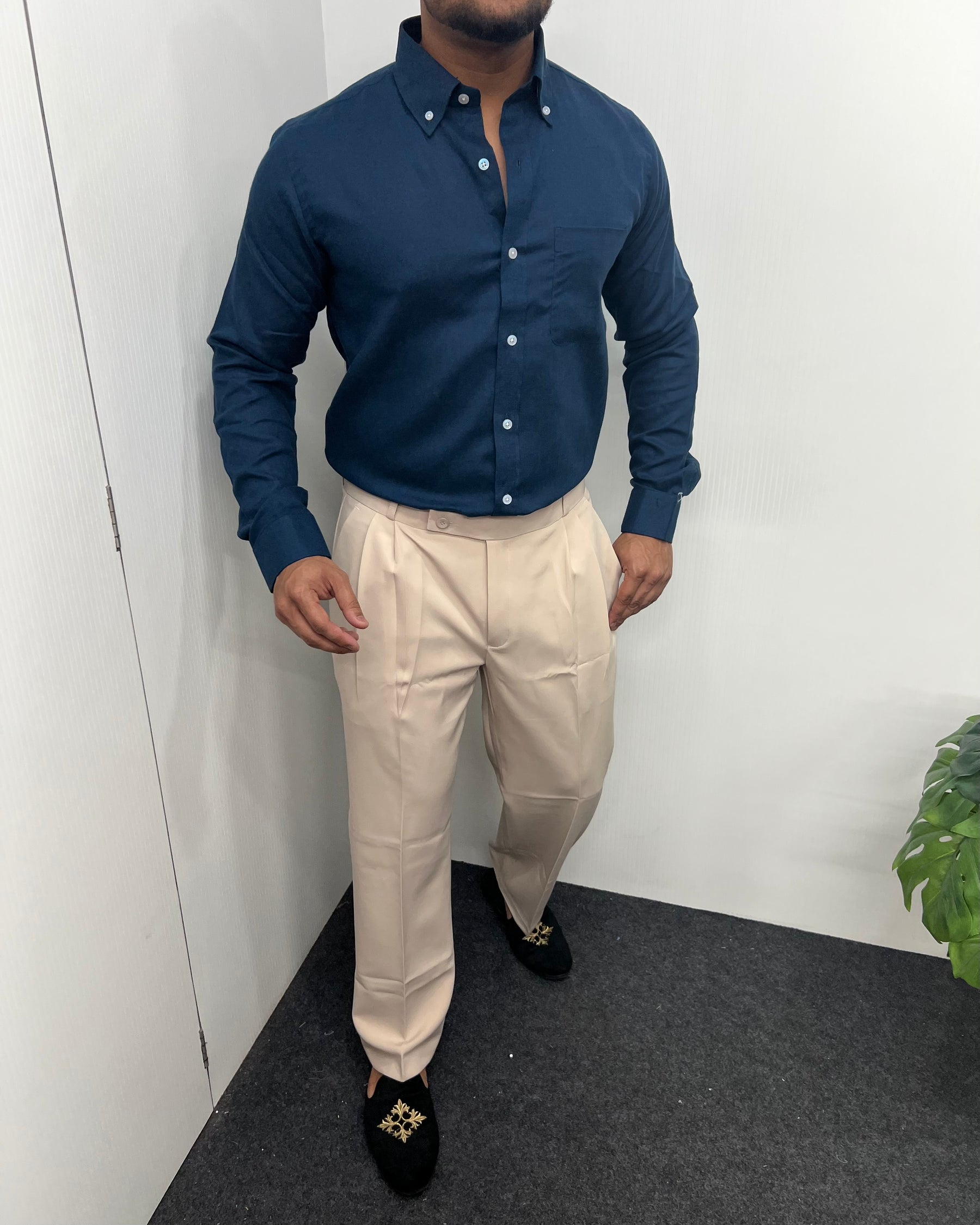 Chintamani Cotton Linen Shirt
