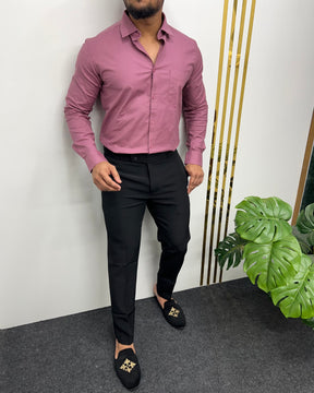 Dusty Pink Business Class Oxford Lycra Formal Shirt