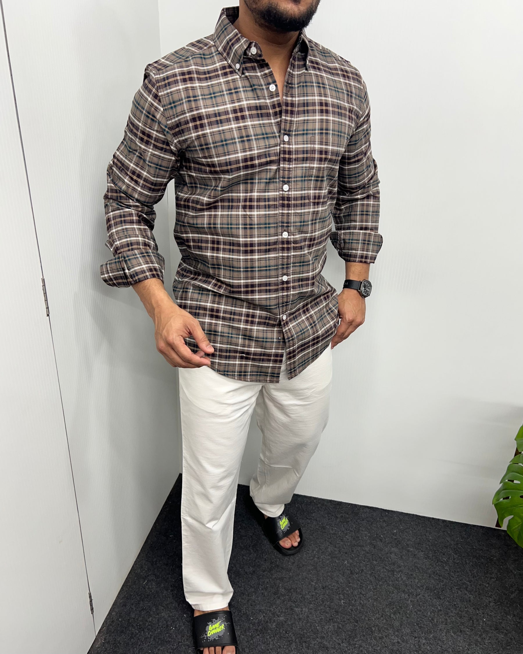 Cotton Oxford Checks Shirt