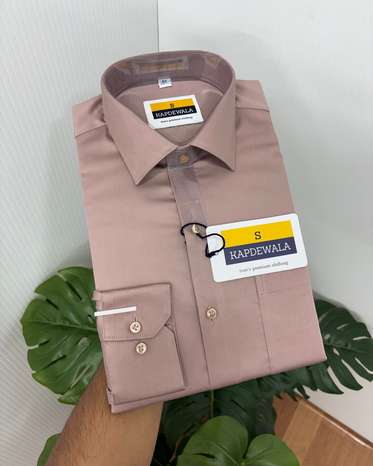 Ivory Cotton Satin Lycra Shirt