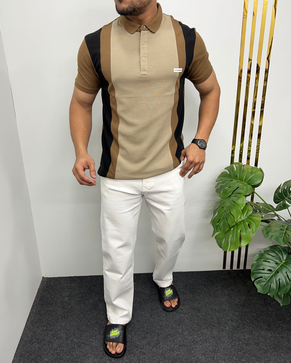 Khaki Pattern T-Shirt