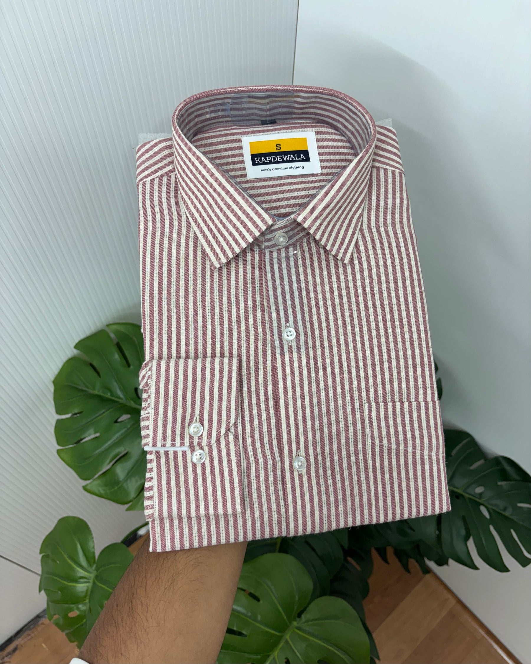 Jute Cotton Striped Shirt