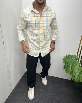 Cotton Dobby Casual Checks Shirt