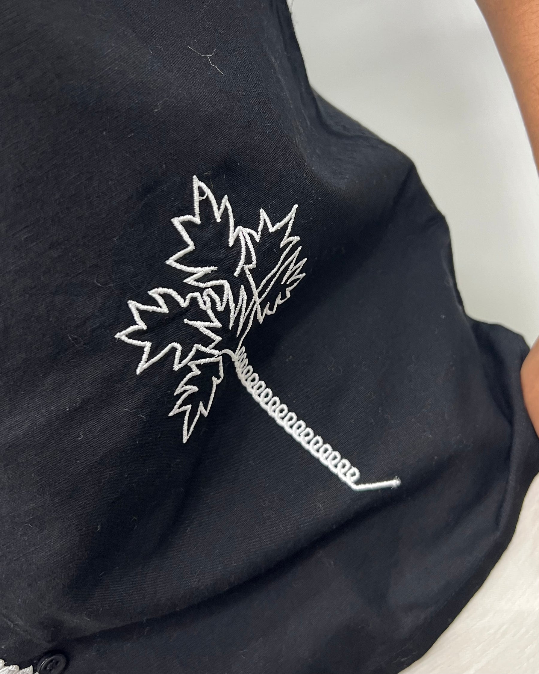 Embroidery Cotton Linen Half Shirt