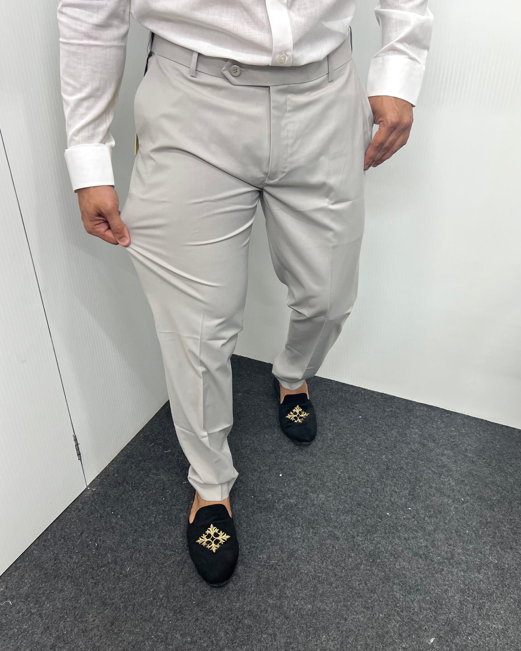 Pearl Gray Flexiwaist Business Class Formal Pant