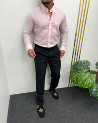 Light Pink Cotton Linen Shirt