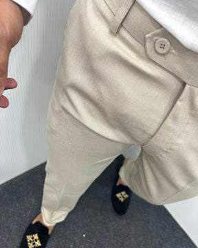 Oxford Beige Flexiwaist Business Class Formal Pant