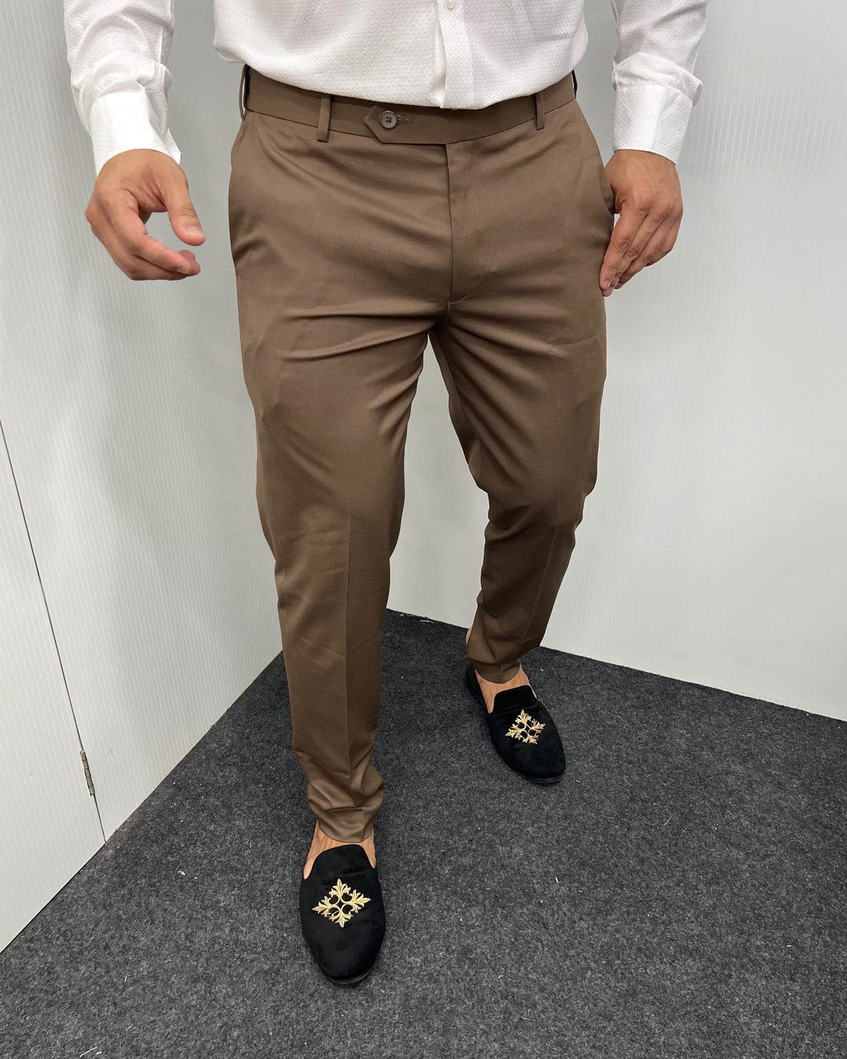 Ash Brown Flexiwaist Business Class Formal Pant