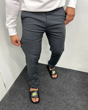 Mill Made Dark Gray Cotton Linen Pant