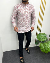 Jari Fabric Printed Premium Short Kurta