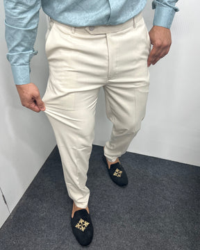 Pastle Cream Flexiwaist Business Class Formal Pant