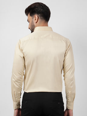 Plain Cotton Beige Cream Shirt