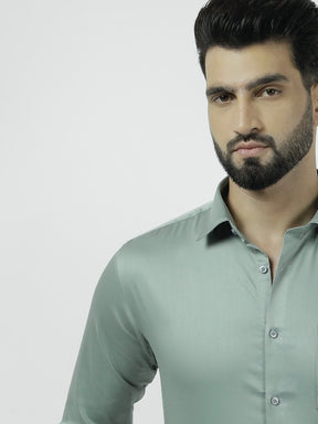 Plain Cotton Pista Shirt