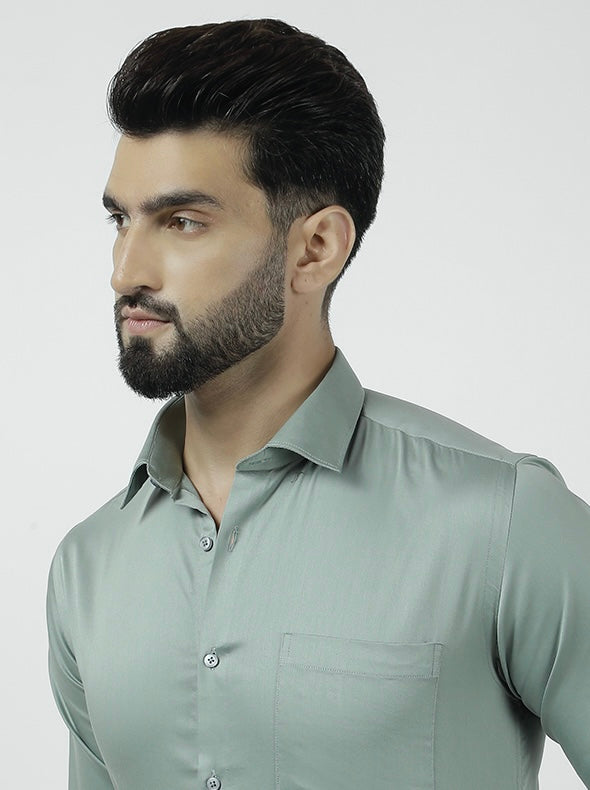 Plain Cotton Pista Shirt