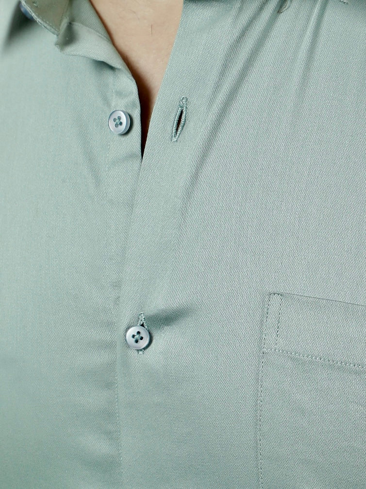 Plain Cotton Pista Shirt