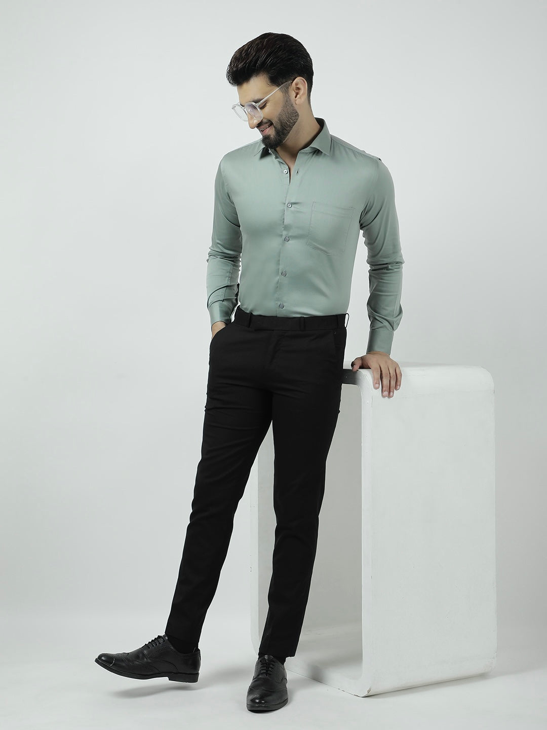 Plain Cotton Pista Shirt