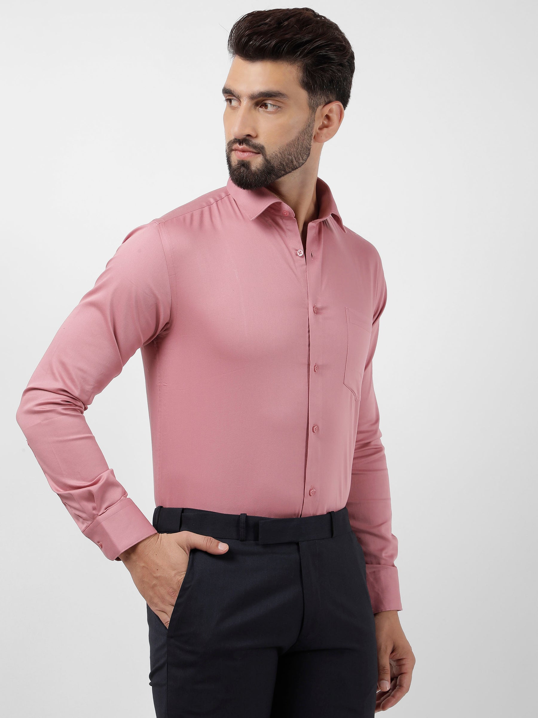 Plain Cotton Lavender Shirt